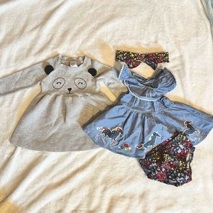 Carter’s & Baby Starters | 0-3 Months Dresses Bundle of 2